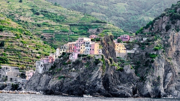 Les 5 Terres vue de la Mer